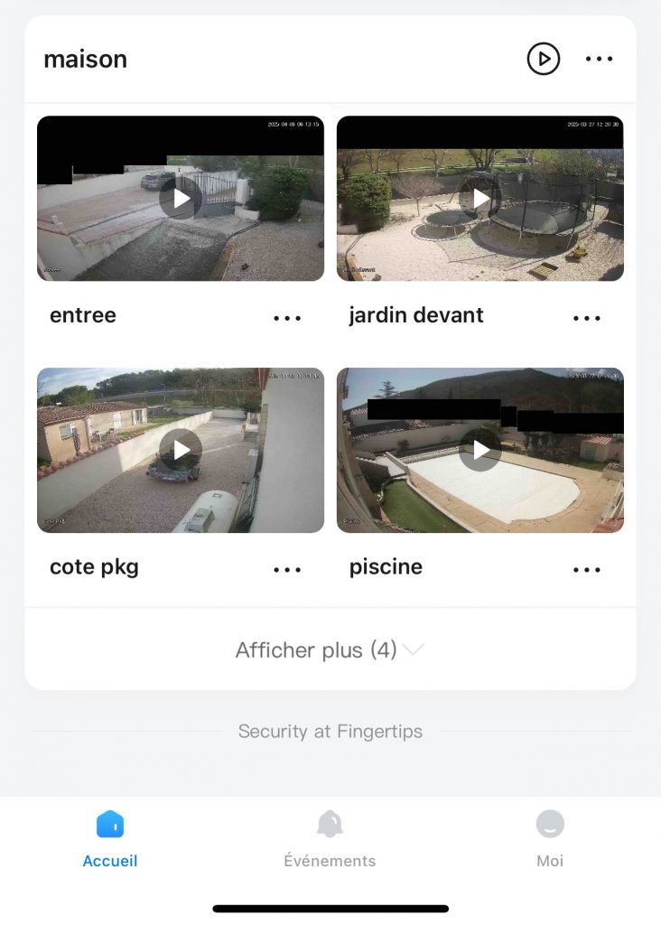 application smartphone pour caméras