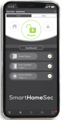 application smartphone pour alarme vesta