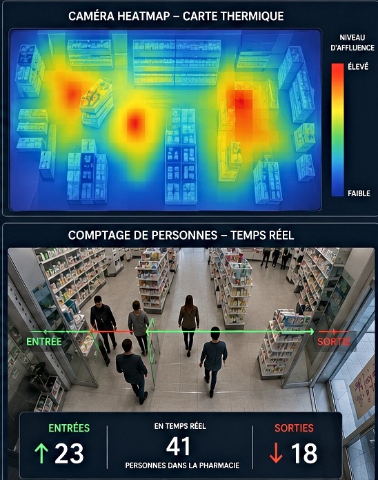 Carte thermique heatmap pharmacie